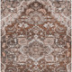 3' X 5' Terra Cotta Brown And Copper Oriental Washable Indoor Outdoor Area Rug