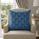 22" Navy Blue Abstract Throw Pillow