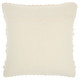 Ivory Textured Dots And Stripes Throw Pillow