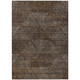 3' X 5' Brown And Taupe Geometric Washable Indoor Outdoor Area Rug