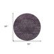 8' Eggplant Purple And Gray Round Geometric Washable Indoor Outdoor Area Rug