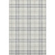 3' X 5' Silver Ivory And Gray Plaid Washable Area Rug With UV Protection