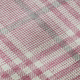 8' Blush Ivory And Gray Plaid Washable Round Rug With UV Protection