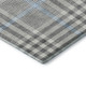 8' X 10' Gray Ivory And Blue Plaid Washable Area Rug With UV Protection