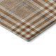 10' X 14' Rust Ivory And Gray Plaid Washable Area Rug With UV Protection