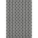 5' X 8' Black And Ivory Ogee Washable Area Rug With UV Protection