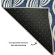 9' X 12' Navy Blue And Ivory Ogee Washable Area Rug With UV Protection