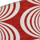 8' Red And Ivory Ogee Washable Round Rug With UV Protection