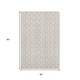 5' X 8' Khaki And Ivory Ogee Washable Area Rug With UV Protection