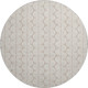 8' Khaki And Ivory Ogee Washable Round Rug With UV Protection