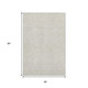 3' X 5' Beige And Ivory Geometric Washable Area Rug With UV Protection