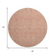8' Copper And Ivory Geometric Washable Round Rug With UV Protection