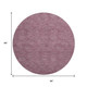 8' Eggplant And Ivory Geometric Washable Round Rug With UV Protection