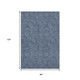 8' X 10' Navy Blue And Ivory Geometric Washable Area Rug With UV Protection