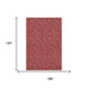 10' X 14' Red And Ivory Geometric Washable Area Rug With UV Protection