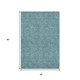 3' X 5' Teal And Ivory Geometric Washable Area Rug With UV Protection