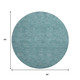 8' Teal And Ivory Geometric Washable Round Rug With UV Protection