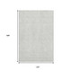 10' X 14' Silver And Ivory Geometric Washable Area Rug With UV Protection