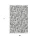 10' X 14' Gray Silver And Ivory Abstract Geometric Washable Area Rug With UV Protection