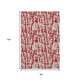 8' X 10' Red Beige And Ivory Abstract Geometric Washable Area Rug With UV Protection