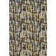 10' X 14' Black Ivory And Gold Abstract Geometric Washable Area Rug With UV Protection
