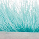 20" Turquoise and Silver Ombre Faux Fur Throw Pillow