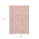 9' X 12' Pink Ivory And Orange Abstract Geometric Washable Area Rug With UV Protection