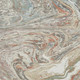 3' X 5' Beige Copper And Green Abstract Washable Area Rug With UV Protection