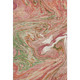 3' X 5' Coral Green And Peach Abstract Washable Area Rug With UV Protection