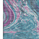 8' X 10' Teal Purple And Ivory Abstract Washable Area Rug With UV Protection
