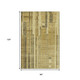8' X 10' Gold And Brown Striped Washable Area Rug With UV Protection