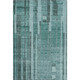 10' X 14' Teal And Aqua Striped Washable Area Rug With UV Protection