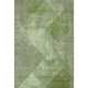 5' X 8' Green And Gray Diamond Washable Area Rug With UV Protection