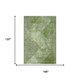 10' X 14' Green And Gray Diamond Washable Area Rug With UV Protection