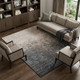 10' X 14' Khaki Gray And Charcoal Ombre Washable Area Rug With UV Protection