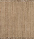 5' Natural Jute Handmade Square Rug With Fringe