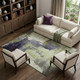 9' X 12' Fern Green Gray And Ivory Abstract Washable Area Rug With UV Protection