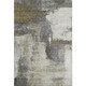 5' X 8' Gray Silver And Beige Abstract Washable Area Rug With UV Protection