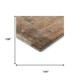 9' X 12' Terra Cotta Beige And Sage Abstract Washable Area Rug With UV Protection