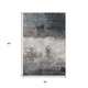 5' X 8' Gray And Silver Abstract Washable Area Rug With UV Protection
