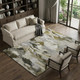 9' X 12' Granite Gray Beige And Gold Abstract Washable Area Rug With UV Protection