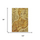 8' X 10' Terra Cotta And Beige Paisley Washable Area Rug With UV Protection