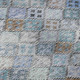 9' X 12' Blue Copper And Silver Geometric Washable Area Rug With UV Protection