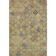 5' X 8' Gold Blue And Copper Geometric Washable Area Rug With UV Protection