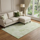 8' X 10' Sage And Ivory Geometric Washable Area Rug With UV Protection