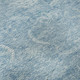 3' X 5' Sky Blue And Ivory Damask Washable Area Rug With UV Protection