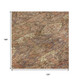 10' X 14' Brown And Beige Damask Washable Area Rug With UV Protection