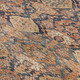 3' X 5' Terra Cotta And Blue Damask Washable Area Rug With UV Protection