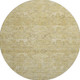 8' Wheat And Beige Damask Washable Round Rug With UV Protection