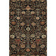 10' X 14' Black Copper And Red Floral Washable Area Rug With UV Protection